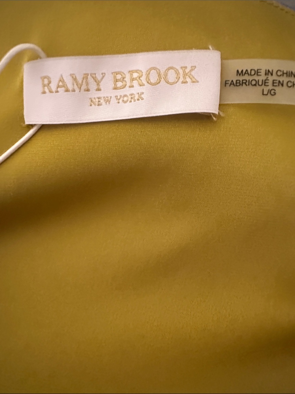 Ramy Brook Metallic Gold Twist-Knot V-Neck Blouse - Picture 6 of 9